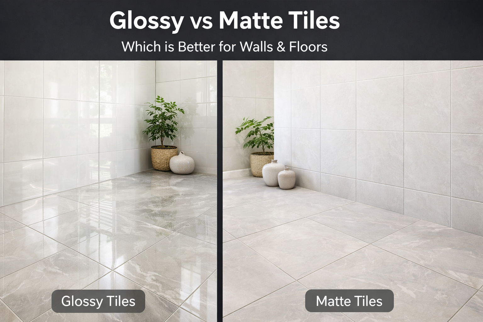Glossy vs Matte Tiles: Which Is Better for Walls & Floors
